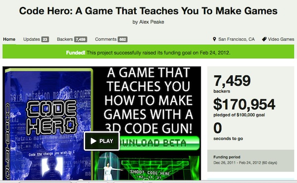 Code Hero Kickstarter Project