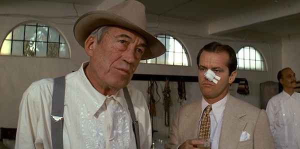 John Huston and Jack Nicholson in Chinatown