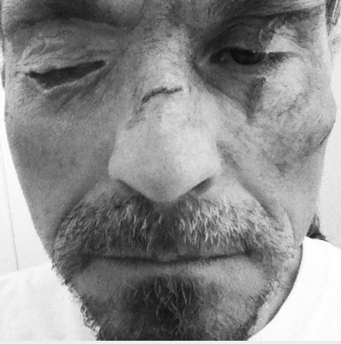 Showrunner Kurt Sutter playing the much-abused "Big Otto" Delaney in Sons of Anarchy