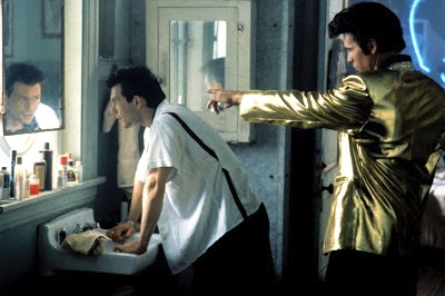 Val Kilmer as Elvis advises Christian Slater as Clarence in True Romance
