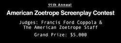 Americann Zoetrope Screenplay Contest