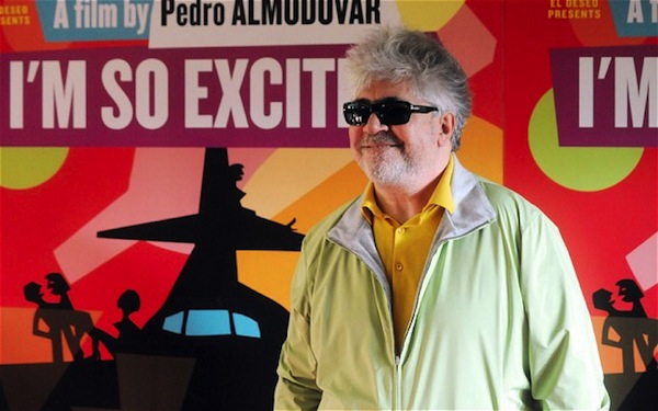 Pedro Almodóvar promoting I'm So Excited