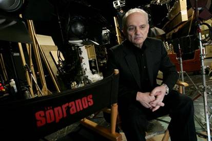 David Chase on the set of The Sopranos