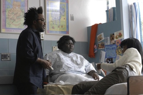 Lee Daniels on the set of Precious