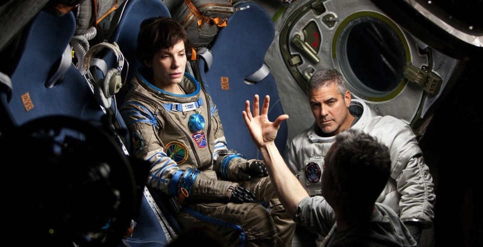 On the set of the movie Gravity