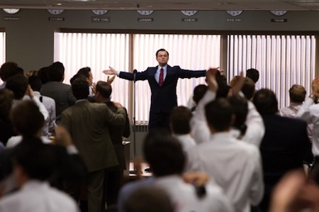 Leonardo Di Caprio in The Wolf of Wall Street
