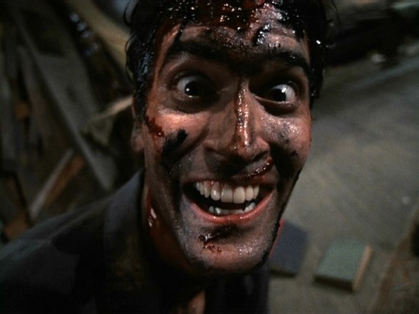 Bruce Campbell as Ash Williams in the original Evil Dead