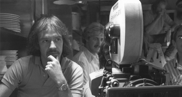 John Carpenter on the set of The Thing