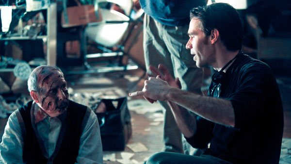 Director J.T. Petty on the set of Hellbenders