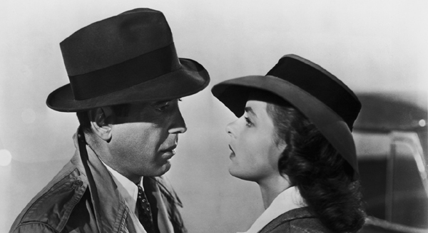 Humphrey Bogart as Rick Blaine and Ingrid Bergman as Isla Lund in Casablanca