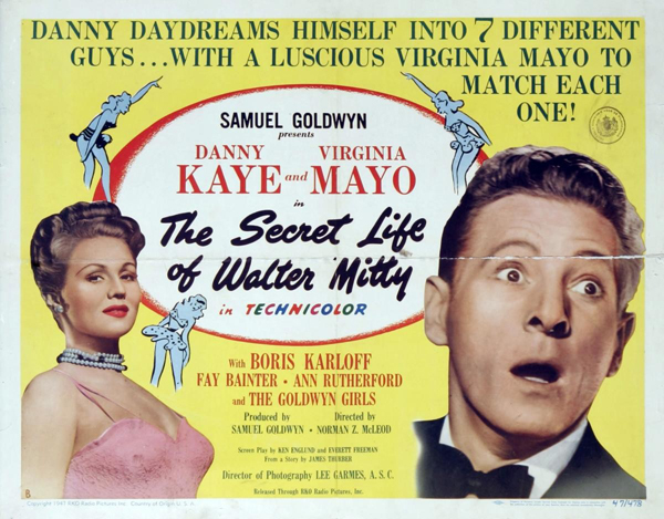 Poster advertising the 1947 version of The Secret Life of Walter Mitty