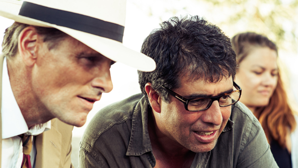 Viggo Mortensen with Hossein Amini on set Viggo Mortensen with Hossein Amini on set of The Two Faces Of January