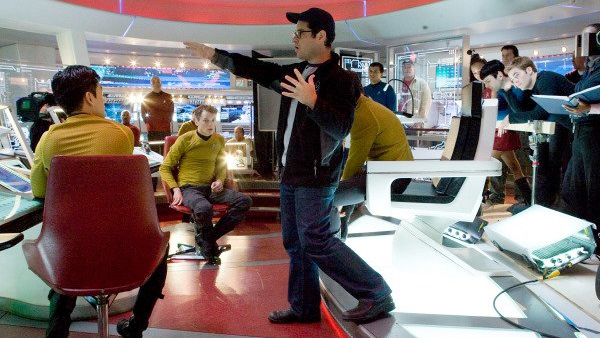Not your job! Director J. J. Abrams on the set of Star Trek