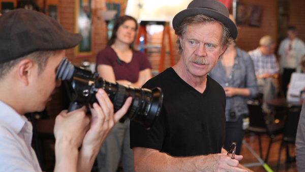 Director William H. Macy on set Director William H. Macy on set of Rudderless