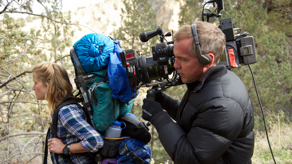 Reese Witherspoon and director Jean-Marc Vallee filming on location Reese Witherspoon and director Jean-Marc Vallee filming on location