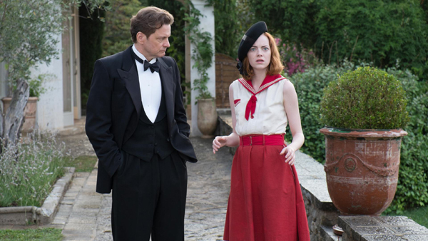 Colin Firth as Stanley and Emma Stone as Sophie in Magic in the Moonlight Colin Firth as Stanley and Emma Stone as Sophie in Magic in the Moonlight
