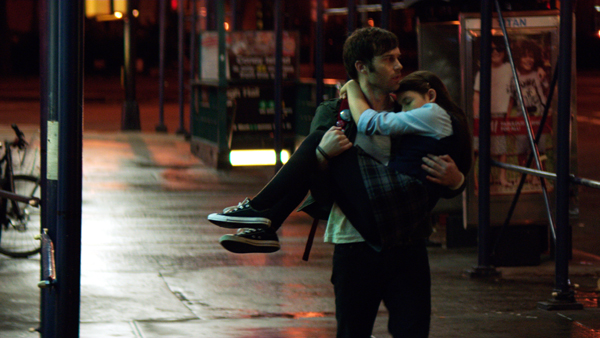 Shawn Christensen as Richie and Fatima Ptacek as Sophia in Before I Disappear