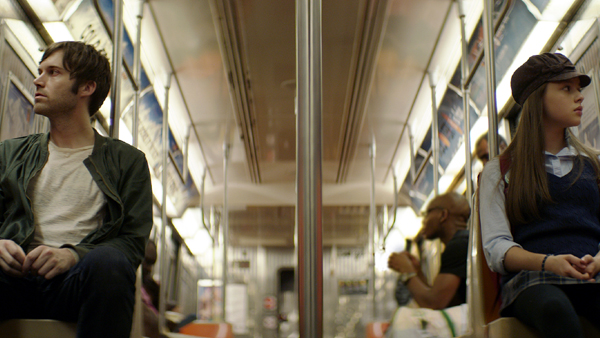 Shawn Christensen as Richie and Fatima Ptacek as Sophia in Before I Disappear
