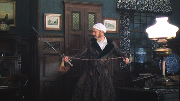 Jim Broadbent as W. S. Gilbert in Topsy-Turvey
