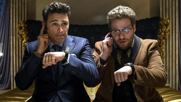 James Franco as Dave Skylark and Seth Rogen as Aaron Rapaport in The Interview
