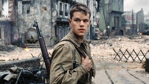 Matt Damon as Private Ryan in Saving Private Ryan