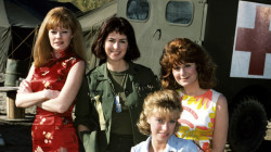 Marg Helgenberger as IK.C. Kolowski, Dana Delany as Colleen McMurphy, Nan Woods as Cherry White and Chloe Webb as Laurette Barber in China Beach