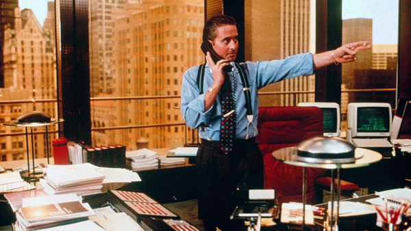Michael Douglas as Gordon Gekko in Wall Street