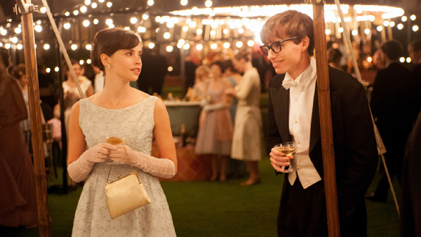 Eddie Redmayne as Stephen Hawking and Felicity Jones as Jane Hawking in The Theory of Everything