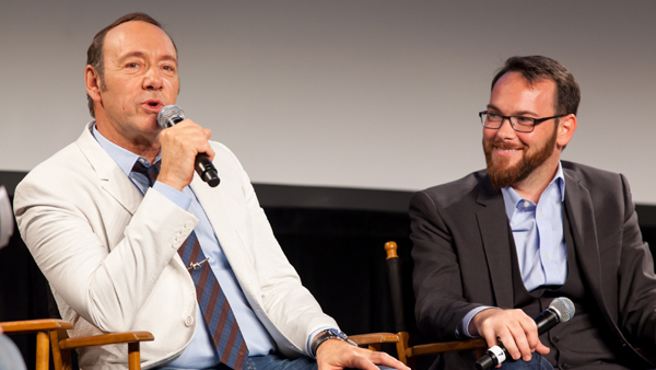 Kevin Spacey with Dana Brunetti at Jameson First Shot panel