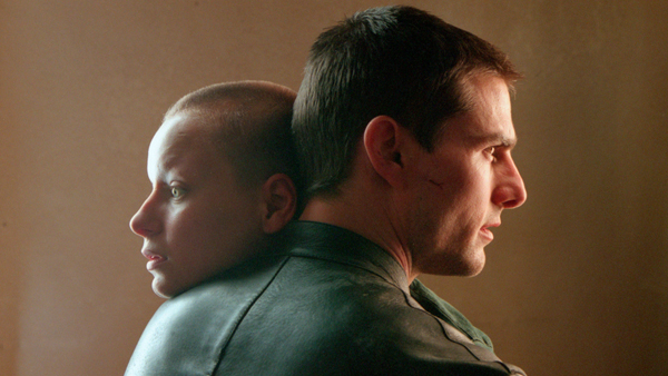 Tom Cruise as Chief John Anderton and Samantha Morton as Agatha in Minority Report