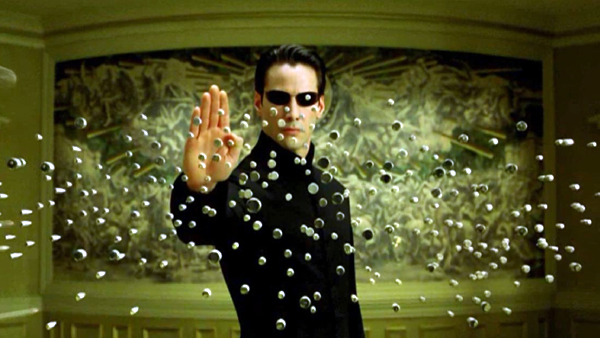 Keanu Reeves as Neo in The Matrix