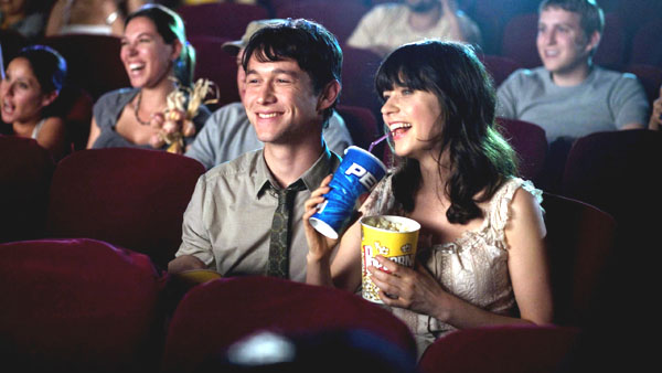 Joseph Gordon-Levitt as Tom and Zooey Deschanel as Summer in (500) Days of Summer