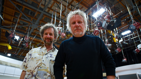 Scott Alexander and Larry Karaszewski on the set of Big Eyes