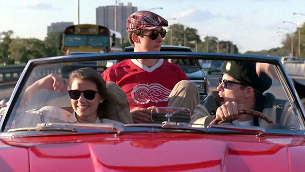 Mia Sara as Sloane Peterson, Alan Ruck as Cameron Frye and Matthew Broderick as Ferris Bueller in Ferris Bueller's Day Off
