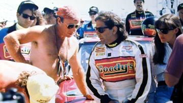 Tony Scott and Don Simpson on the set of Days of Thunder