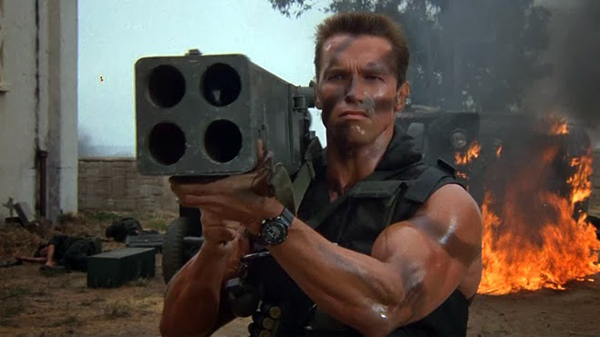 Arnold Schwarzenegger as John Matrix in Commando