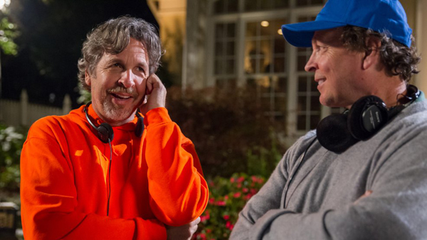 The Farrelly brothers on the set of Dumb and Dumber To. Image by Hopper Stone
