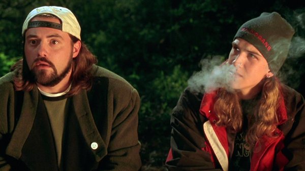 Kevin Smith as Silent Bob and Jason Mewes as Jay in Dogma