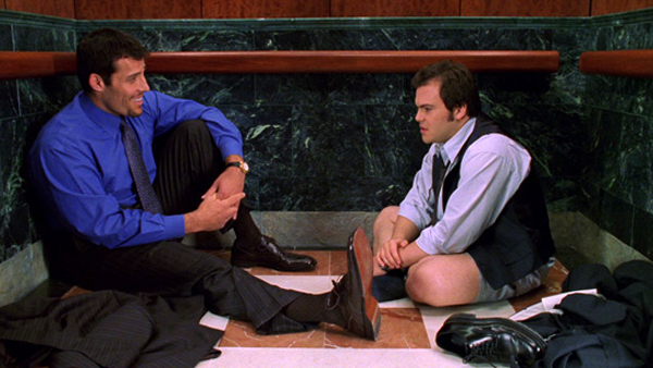 Tony Robbins and Jack Black as Hal in Shallow Hal