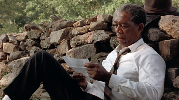 Morgan Freeman as Red in The Shawshank Redemption