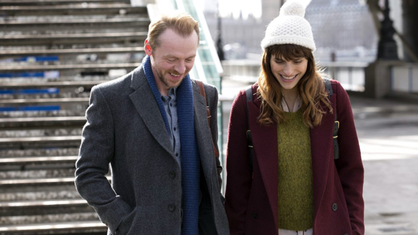 Simon Pegg as Jack and Lake Bell as Nancy in Man Up. Image by Giles Keyte