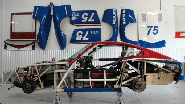 The components of a race car (1975 Datsun 280Z IMSA Racer)