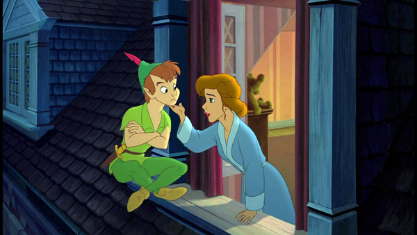 Wendy as an adult with Peter in Peter Pan: Return to Never Land