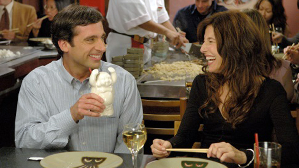 Steve Carell as Andy Stitzer and Catherine Keener as Trish in The 40 Year-Old Virgin