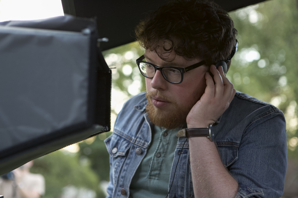 on set with writer/ director Michael Sarnoski