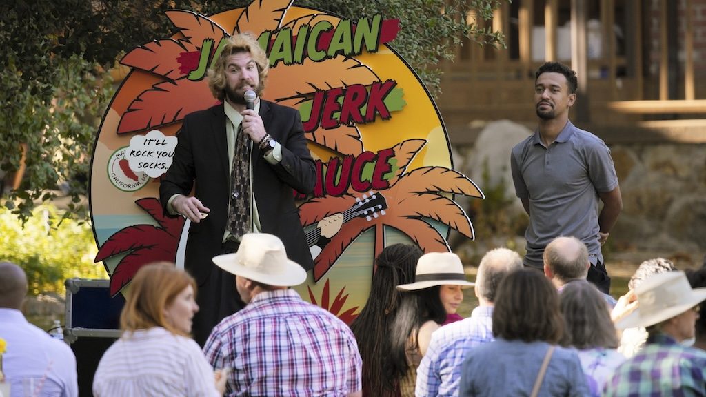 Dougie Junior and Anthony Norman in Jury Duty Company Retreat on Prime Video