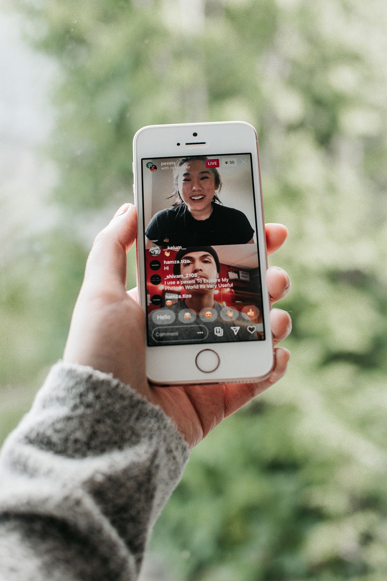 Person on a video chat