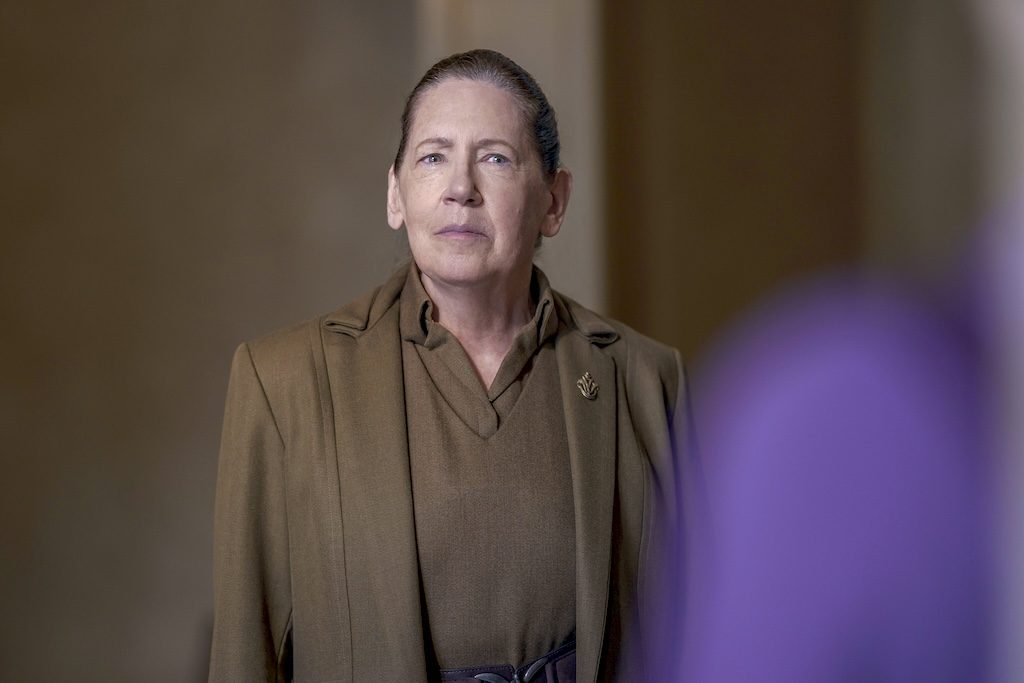 Aunt Lydia played by Ann Dowd at Gilead