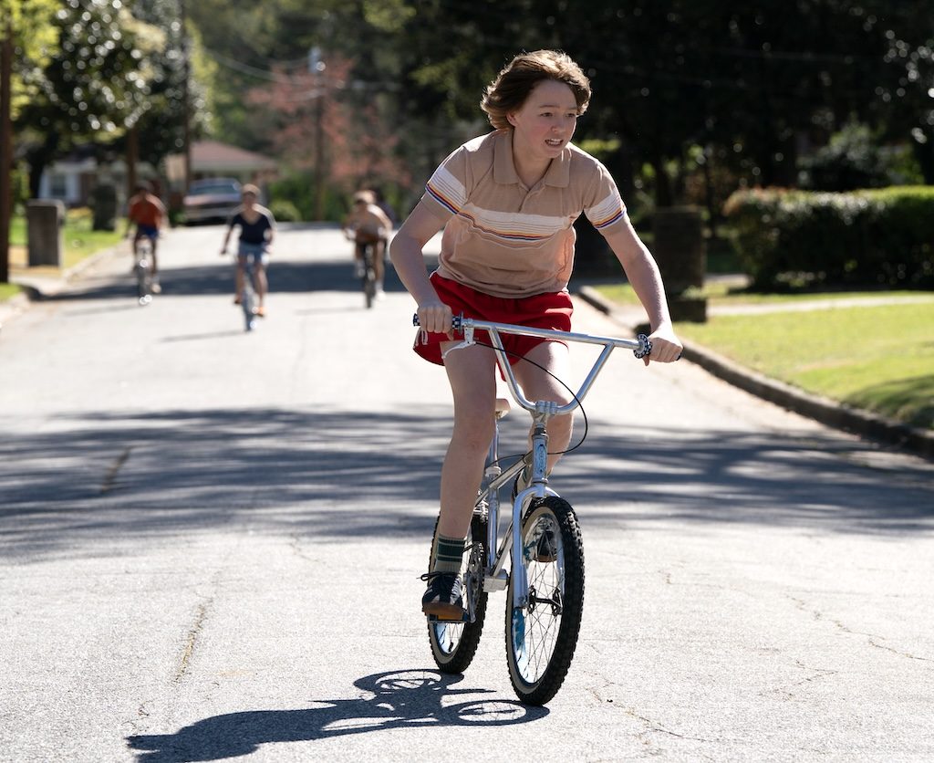 Daniel Convery rides his bike in The End Of Oak Street