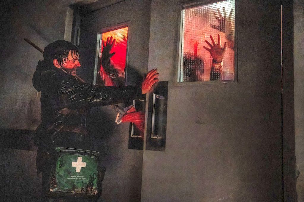 Austin Abrams battles zombies in Resident Evil